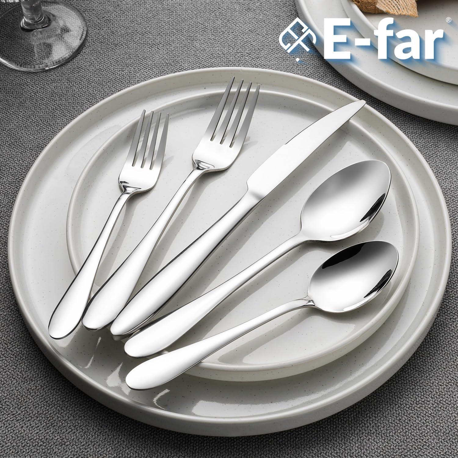 image12Piece Teaspoons Efar 67 Inches Stainless Steel Small Spoons for Home Kitchen Restaurant Mirror Polished amp Dishwasher SafeRaindrop Edged Handle