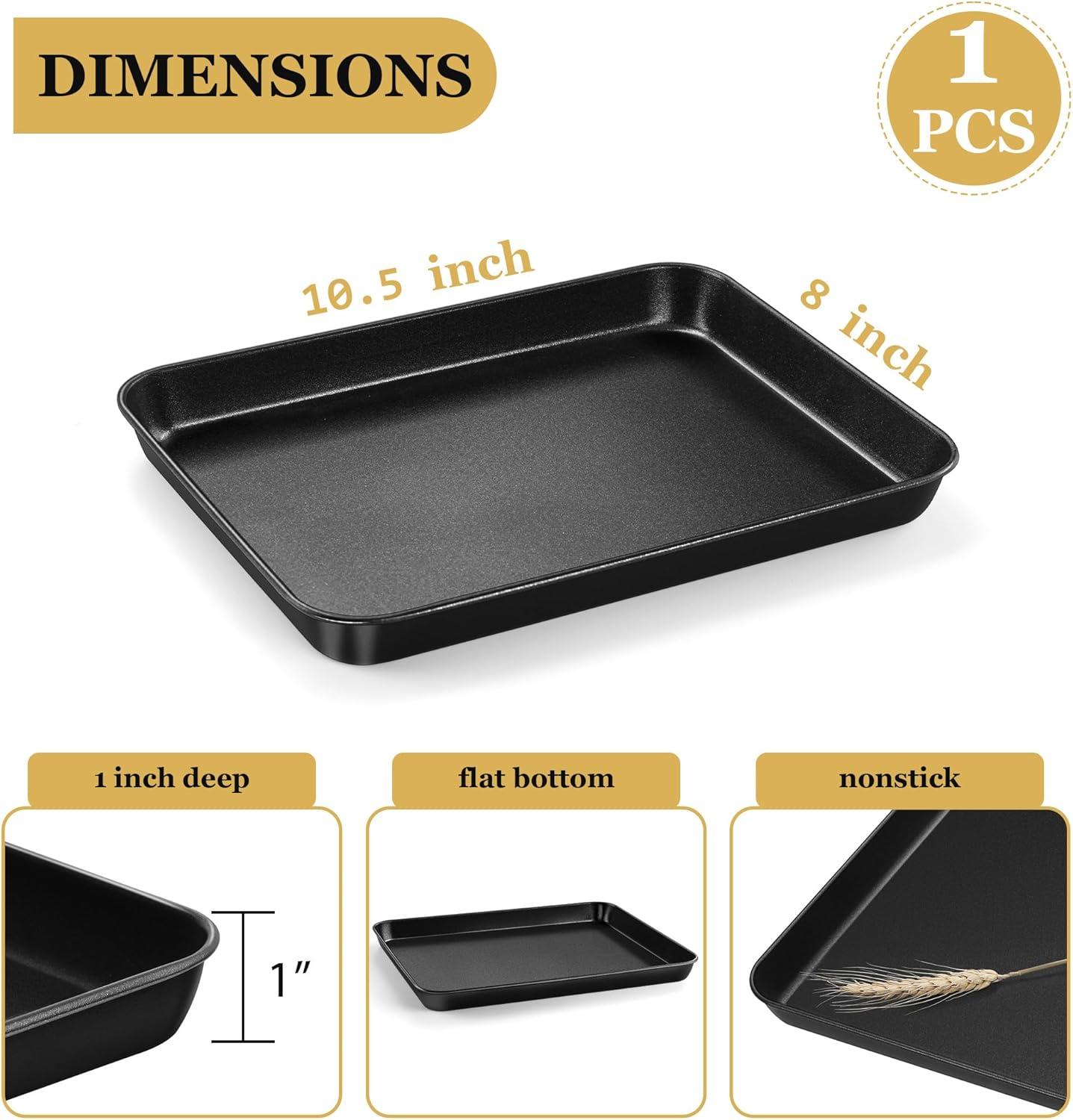 imageEfar 123x95x1 Inch Cookie Sheet for Baking Nonstick Metal Oven Tray Pan for Cookies Jellyroll Cake Nontoxic Rectangle Carbon Steel Baking Pan for Toaster Oven Warp Resistant amp Easy Clean1