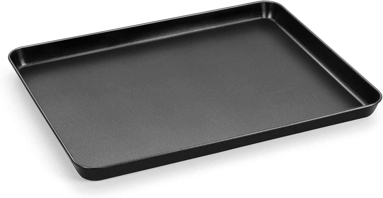 imageEfar 123x95x1 Inch Cookie Sheet for Baking Nonstick Metal Oven Tray Pan for Cookies Jellyroll Cake Nontoxic Rectangle Carbon Steel Baking Pan for Toaster Oven Warp Resistant amp Easy Clean1