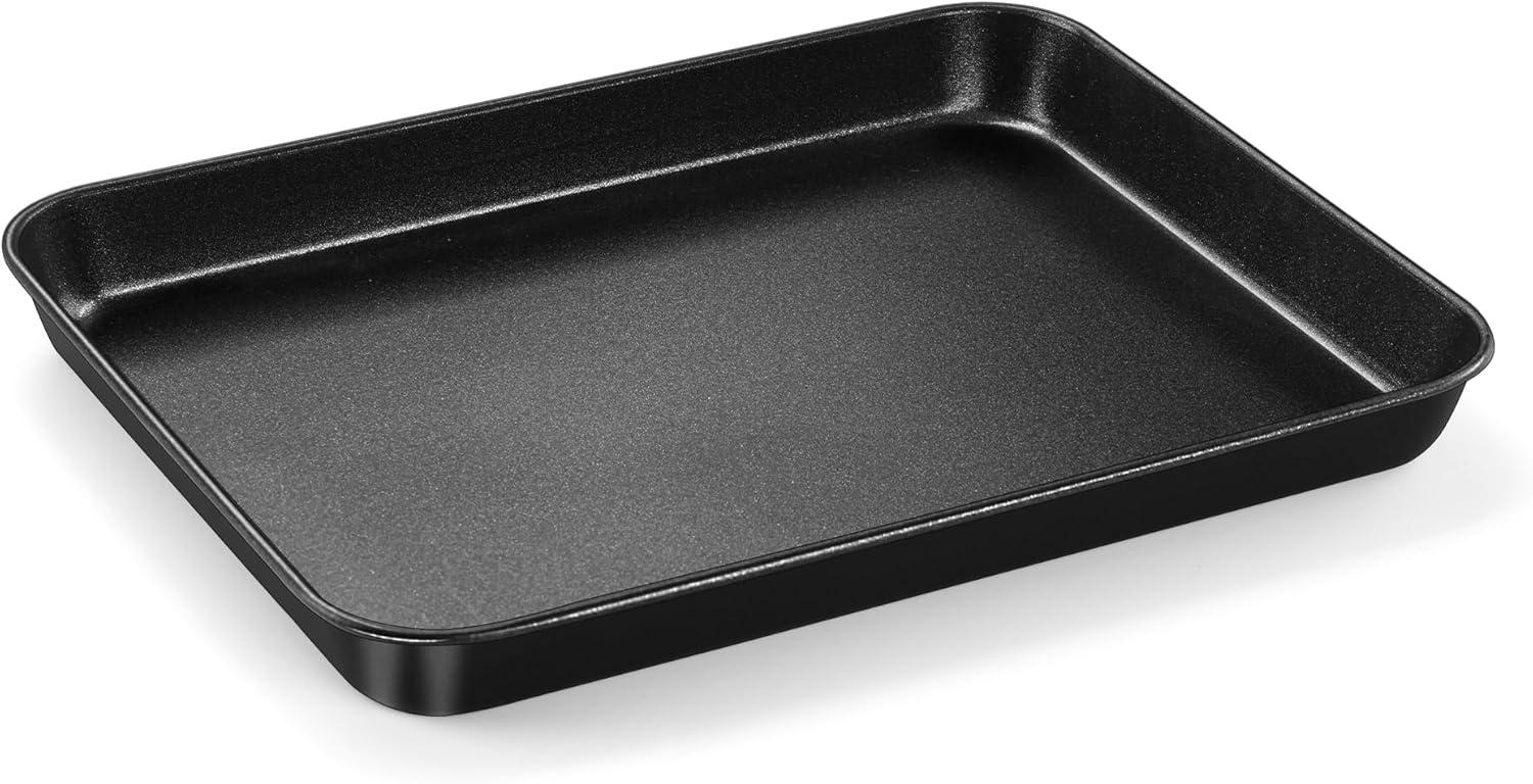 imageEfar 123x95x1 Inch Cookie Sheet for Baking Nonstick Metal Oven Tray Pan for Cookies Jellyroll Cake Nontoxic Rectangle Carbon Steel Baking Pan for Toaster Oven Warp Resistant amp Easy Clean1