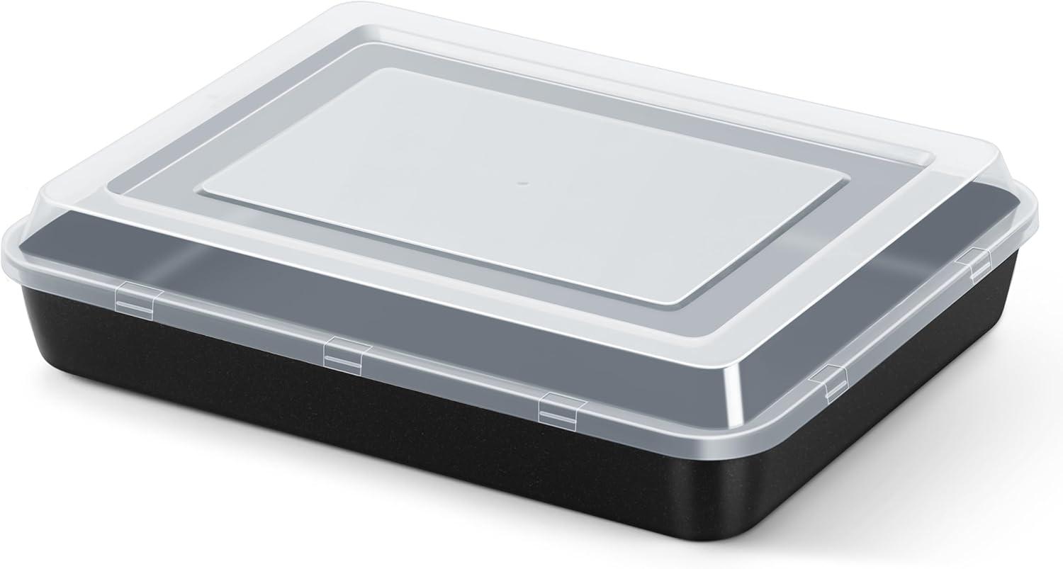imageEfar 125 x 97 Inch Baking Pan Nonstick Stainless Steel Rectangle Cake Pan for Baking Brownies Casseroles Lasagna Stainless Steel Core amp Nonstick Coating Nontoxic amp Oven Safe2