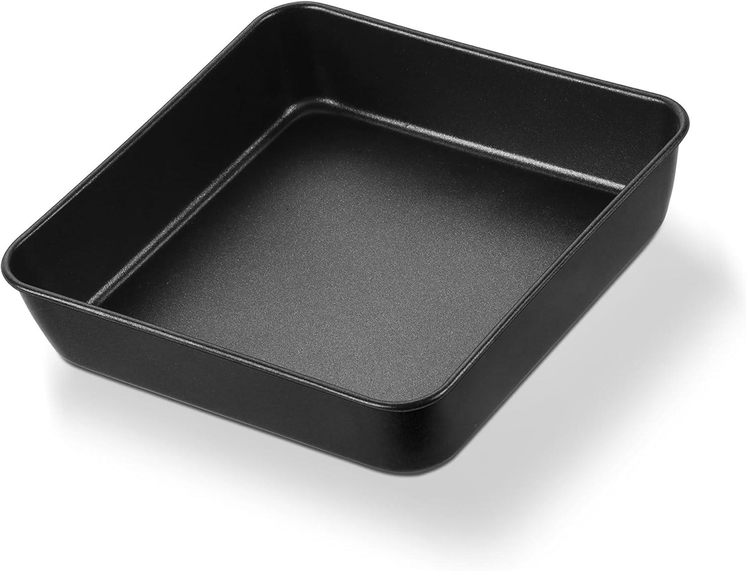imageEfar 9x9 Baking Pan Nonstick Square Cake Pan with Stainless Steel Core Black Metal Bakeware for Brownies Lasagna Cakes Nontoxic amp Easy Clean 2 Inch Deep1