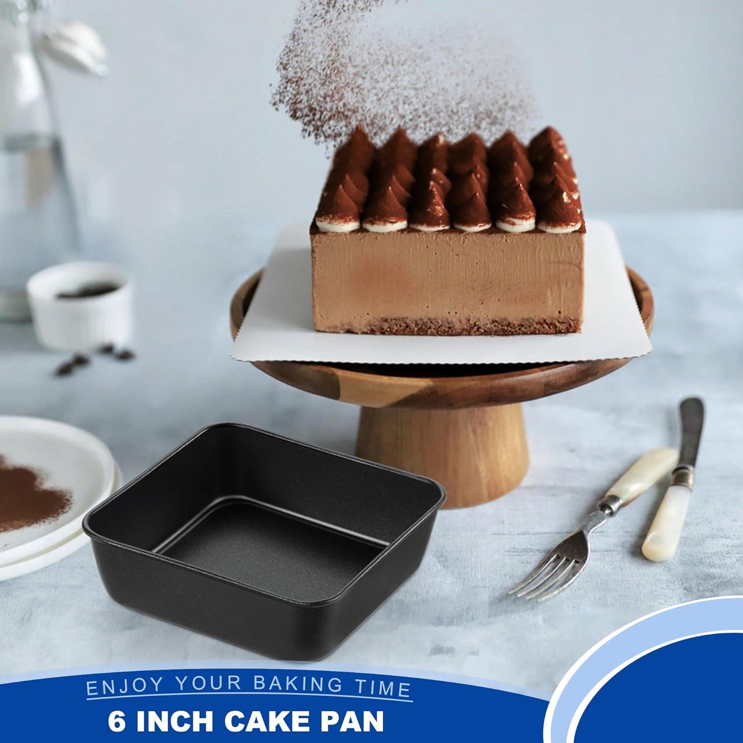 imageEfar 9x9 Baking Pan Nonstick Square Cake Pan with Stainless Steel Core Black Metal Bakeware for Brownies Lasagna Cakes Nontoxic amp Easy Clean 2 Inch Deep1