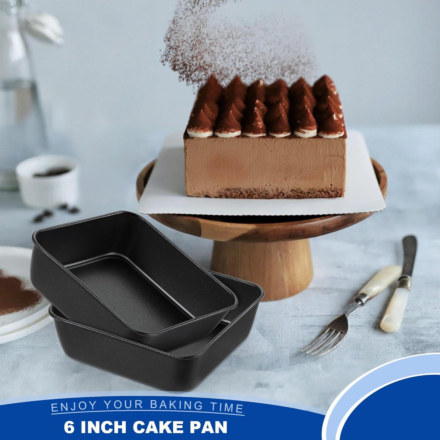 imageEfar 9x9 Baking Pan Nonstick Square Cake Pan with Stainless Steel Core Black Metal Bakeware for Brownies Lasagna Cakes Nontoxic amp Easy Clean 2 Inch Deep2