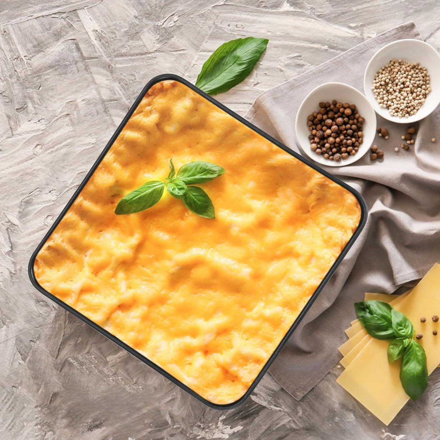 imageEfar 9x9 Baking Pan Nonstick Square Cake Pan with Stainless Steel Core Black Metal Bakeware for Brownies Lasagna Cakes Nontoxic amp Easy Clean 2 Inch Deep1