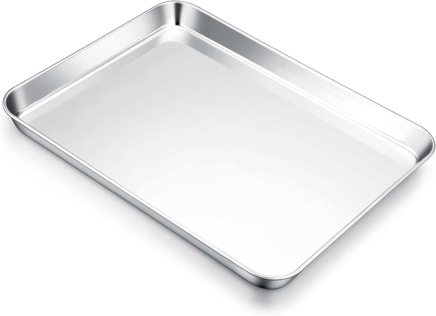 imageEfar Cookie Sheet for Baking 18x13 Stainless Steel Baking Sheet Pan for Oven Large Non Toxic Metal Baking Tray for Cake Cookies Healthy amp Rust Free Mirror Finish amp Dishwasher Safe 1 Pack1