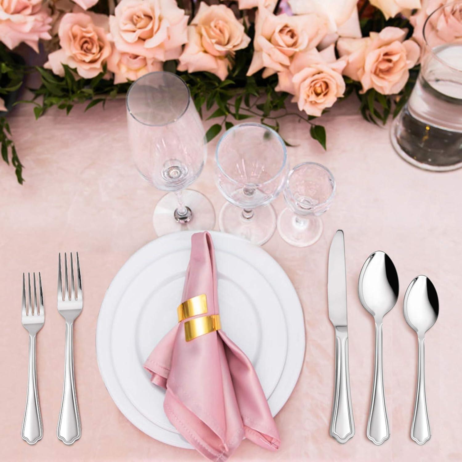 imageEfar Dinner Knives Set of 6 89 Inch Stainless Steel Serrated Steak Butter Knife for Home Kitchen Restaurant Modern Design amp Square Edge Mirror Finish amp Dishwasher SafeScalloped Edge