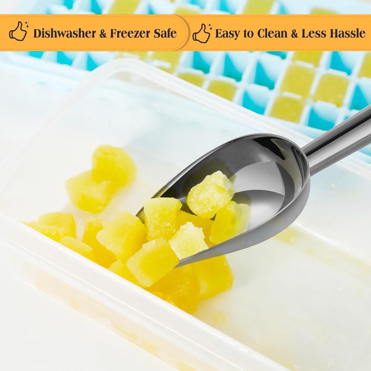 imageEfar Gold Stainless Steel Scoop 6 Ounce Utility Metal Ice Scooper for Kitchen Freezer Bar Wedding Party Multipurpose Small Scoop for SugarFlourPet FoodBeanPopcornDry Goods Dishwasher SafeBlack