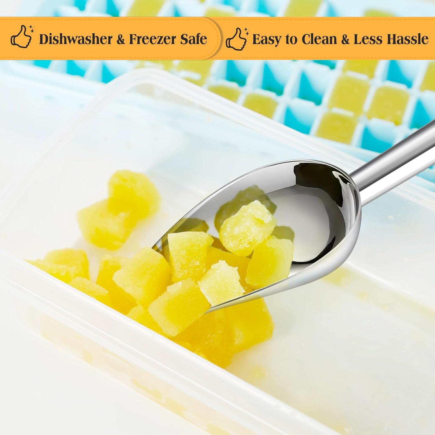 imageEfar Gold Stainless Steel Scoop 6 Ounce Utility Metal Ice Scooper for Kitchen Freezer Bar Wedding Party Multipurpose Small Scoop for SugarFlourPet FoodBeanPopcornDry Goods Dishwasher SafeSilver
