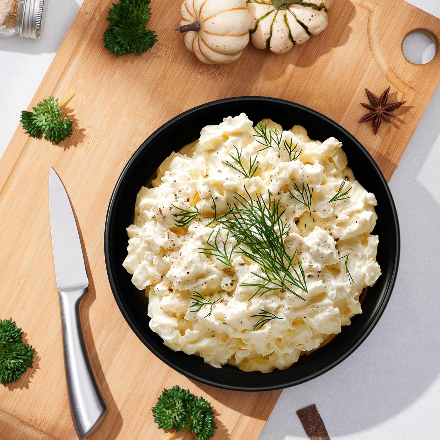 imageEfar Pasta Bowls Set of 4 35oz Large Salad Bowls for Serving Wide and Shallow Ceramic Plates for Kitchen Double Reactive Glaze Microwave and Dishwasher Safe Seashell WhiteMatte Black