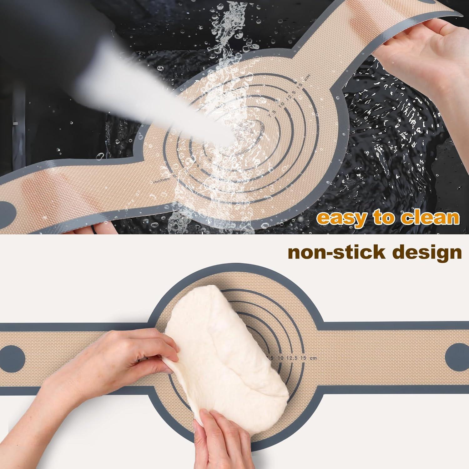 imageEfar Silicone Bread Sling for Dutch Oven 2Piece Reusable Silicone Bread Baking Mat with Long Handle NonStick amp Easy to Clean Ideal for Transferring Sourdough