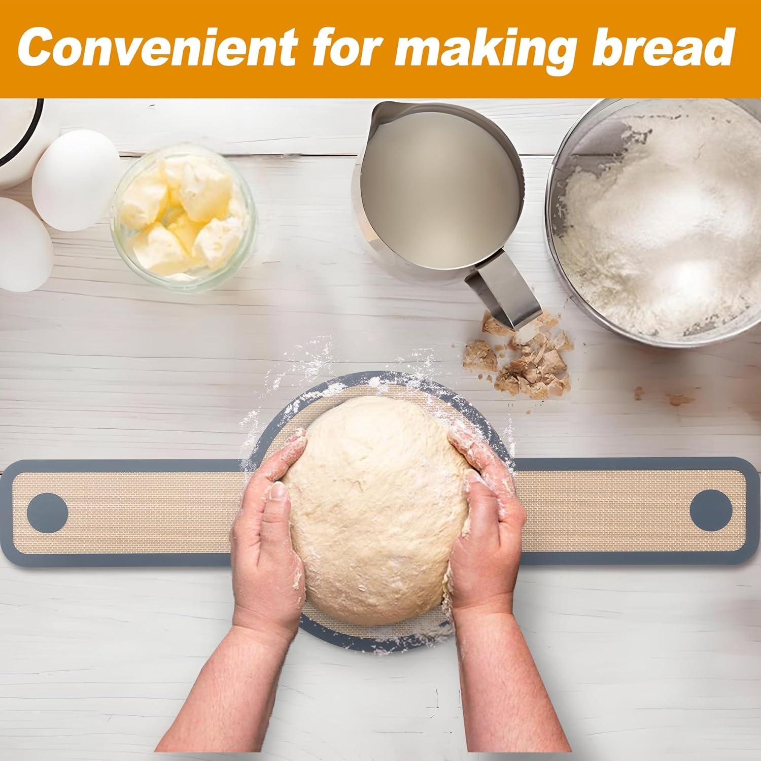 imageEfar Silicone Bread Sling for Dutch Oven 2Piece Reusable Silicone Bread Baking Mat with Long Handle NonStick amp Easy to Clean Ideal for Transferring Sourdough