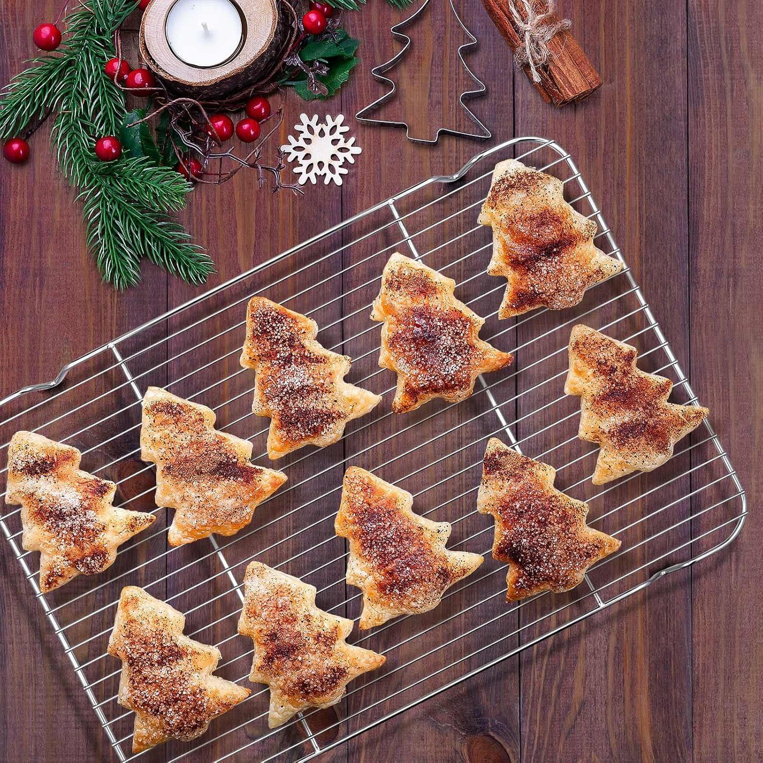 imageLarge Baking Sheet with Rack Set Efar 20x14 Stainless Steel Cookie Sheet Pan for Oven Cooking Roasting Rimmed Metal Tray with Wire Cooling Rack for Bacon Meat Steak Dishwasher Safe177x13