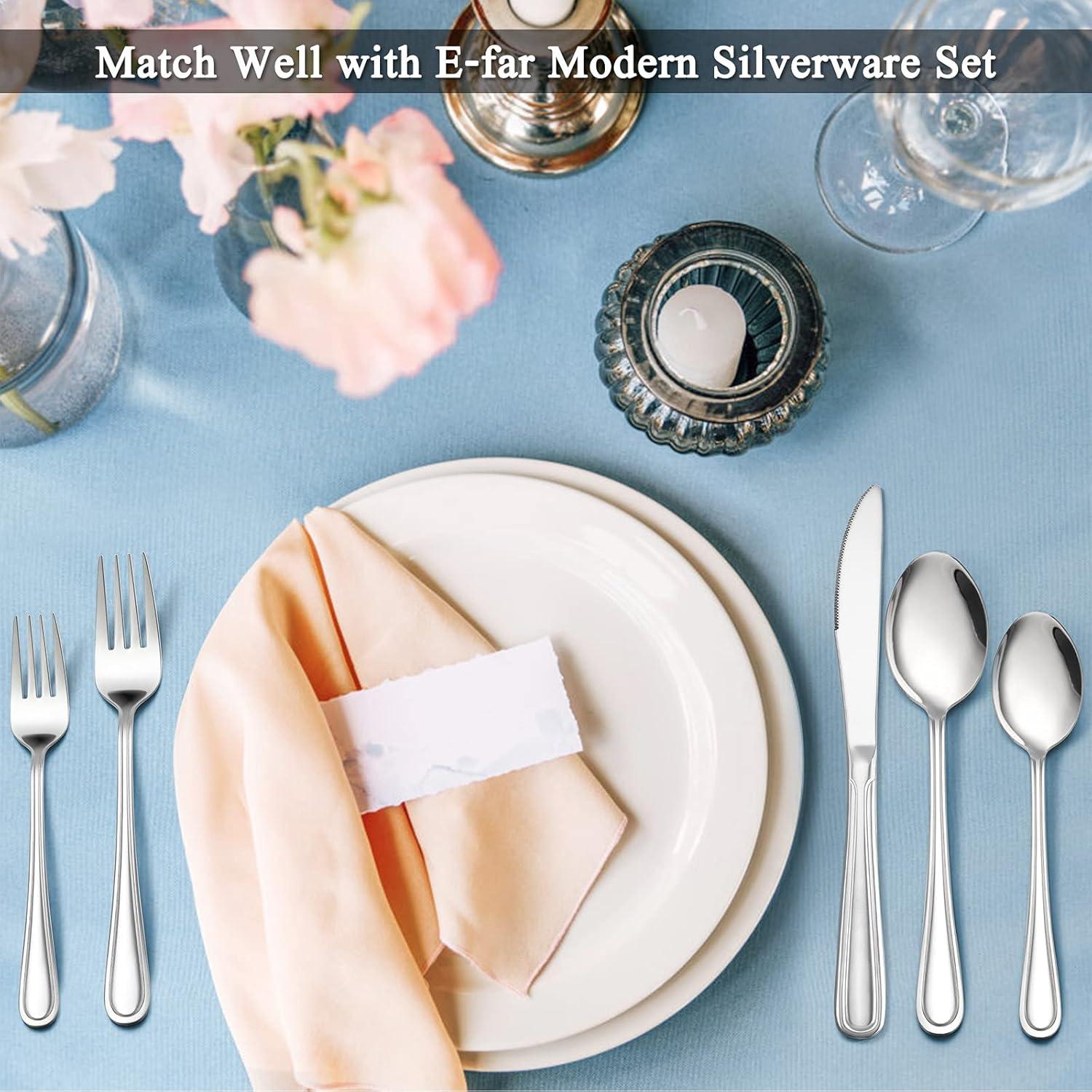 imageSalad Forks Set of 12 Efar 67 Inch Stainless Steel Dessert Forks for Home Kitchen or Restaurant Nontoxic amp Mirror Polished Easy to Clean amp Dishwasher Safe67 Inches Lines