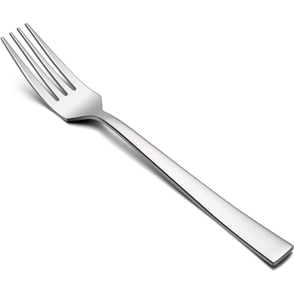 imageDinner Forks Set of 6 Efar 79 Inch Stainless Steel Forks for Home Kitchen or Restaurant Nontoxic amp Mirror Polished Squared Edge amp Dishwasher Safe79 Inches