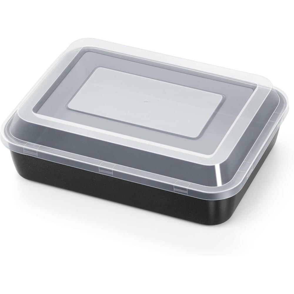 imageEfar 125 x 97 Inch Baking Pan Nonstick Stainless Steel Rectangle Cake Pan for Baking Brownies Casseroles Lasagna Stainless Steel Core amp Nonstick Coating Nontoxic amp Oven Safe2