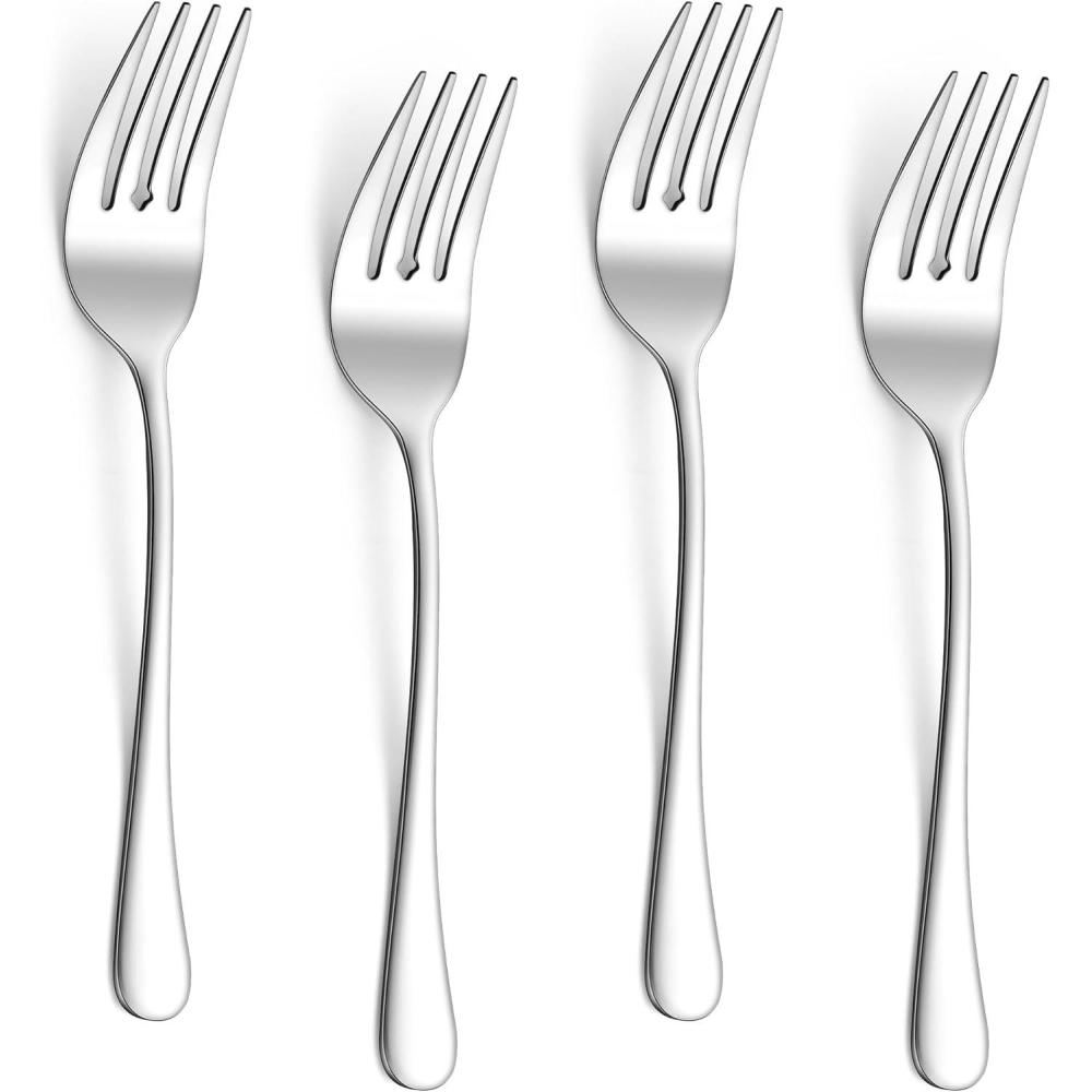 imageEfar Large Serving Utensils Set of 4 98 Inch Stainless Steel Serving Spoons amp Serving Forks Big Hostess Set for Buffet Party Catering Wedding Kitchen Restaurant Dishwasher SafeServing Forks