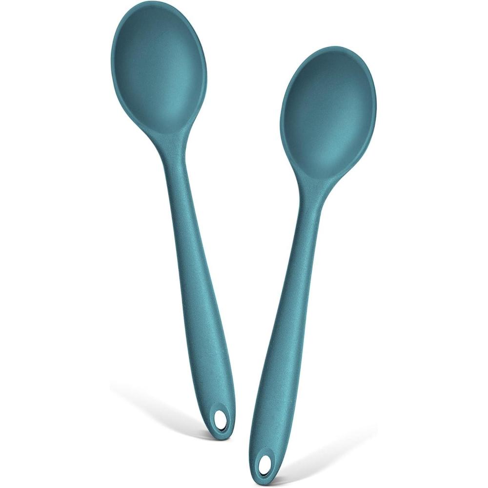 imageEfar Silicone Cooking Utensils Set 25 Piece Kitchen Utensils with Holder Non Toxic Kitchen Tools Spatula Turner Spoon Ladle for Nonstick Cookware Heat Resistant amp Dishwasher Safe BlackBlue