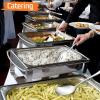 12-Piece Large Serving Utensils Set, E-far Stainless Steel 9.8 Inch Serving Slotted Spoons, 9.9 Inch Fork, 9.4 Inch Tong for Buffet Catering Banquet, Mirror Finish & Dishwasher Safe(Silver-12)