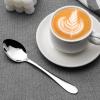 12-Piece Teaspoons, E-far 6.7 Inches Stainless Steel Small Spoons for Home Kitchen Restaurant, Mirror Polished & Dishwasher Safe(Raindrop Edged Handle)