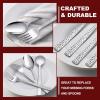 16-Piece Spoons and forks Set, E-far Stainless Steel Scalloped 8 Dinner Forks and 8 Dinner Spoons, Modern Metal Silverware Flatware Cutlery for Kitchen and Restaurant, Dishwasher Safe-7.9 Inch(16)