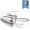8 Ounce Ice Scoop Set of 2, E-far Stainless Steel Scoops for Ice Cube/Candy/Flour/Sugar, Metal Utility Scoops for Party, Baking, Kitchen Pantry, Rust Free & Dishwasher Safe(8 Ounce)