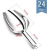 8 Ounce Ice Scoop Set of 2, E-far Stainless Steel Scoops for Ice Cube/Candy/Flour/Sugar, Metal Utility Scoops for Party, Baking, Kitchen Pantry, Rust Free & Dishwasher Safe(24 Ounce)