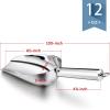 8 Ounce Ice Scoop Set of 2, E-far Stainless Steel Scoops for Ice Cube/Candy/Flour/Sugar, Metal Utility Scoops for Party, Baking, Kitchen Pantry, Rust Free & Dishwasher Safe(12 Ounce)