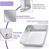 8 x 8-Inch Baking Pan, E-far Square Cake Brownie Baking Pans Stainless Steel Bakeware Set of 3, Fits in Small Toaster Oven, Non-toxic & Dishwasher Safe(3-Piece Set)
