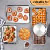 8 x 8-Inch Baking Pan, E-far Square Cake Brownie Baking Pans Stainless Steel Bakeware Set of 3, Fits in Small Toaster Oven, Non-toxic & Dishwasher Safe(6-Piece Set)