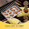 Cooling Rack Set of 2, E-far 1/2 Sheet Baking Racks for Oven Cooking Roasting Grilling, Non-stick 16.4” x 11.4” Wire Rack for Cookie Cake Bacon Meat Resting, Non-toxic & Easy to Clean(11.7” x 9”)