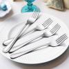 Dinner Forks Set of 12, E-far 7.9 Inch Stainless Steel Forks for Home, Kitchen or Restaurant, Non-toxic & Mirror Polished, Easy to Clean & Dishwasher Safe(7.9 Inches – Lines)