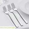Dinner Forks Set of 6, E-far 7.9 Inch Stainless Steel Forks for Home, Kitchen or Restaurant, Non-toxic & Mirror Polished, Squared Edge & Dishwasher Safe(7.9 Inches)