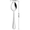 Dinner Spoons Set of 12, E-far 7.9 Inch Stainless Steel Soup Spoons Tablespoons for Home, Kitchen or Restaurant, Non-toxic & Mirror Polished, Scalloped Edge & Dishwasher Safe(6.7 Inches)