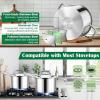 E-far 10-Piece Stainless Steel Cookware Set, Induction Pots and Pans Set with Tri-Ply Base, Non-toxic Kitchen Cooking Set w/Frying Pan, Saucepan, Saute Pan, Stockpot with Lids, Oven & Dishwasher Safe