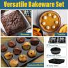E-far 12.3×9.5×1 Inch Cookie Sheet for Baking, Nonstick Metal Oven Tray Pan for Cookies Jellyroll Cake, Nontoxic Rectangle Carbon Steel Baking Pan for Toaster Oven, Warp Resistant & Easy Clean(6)