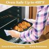 E-far 12.3×9.5×1 Inch Cookie Sheet for Baking, Nonstick Metal Oven Tray Pan for Cookies Jellyroll Cake, Nontoxic Rectangle Carbon Steel Baking Pan for Toaster Oven, Warp Resistant & Easy Clean(1)