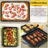 E-far 12.3×9.5×1 Inch Cookie Sheet for Baking, Nonstick Metal Oven Tray Pan for Cookies Jellyroll Cake, Nontoxic Rectangle Carbon Steel Baking Pan for Toaster Oven, Warp Resistant & Easy Clean(3)