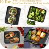 E-far 12.3×9.5×1 Inch Cookie Sheet for Baking, Nonstick Metal Oven Tray Pan for Cookies Jellyroll Cake, Nontoxic Rectangle Carbon Steel Baking Pan for Toaster Oven, Warp Resistant & Easy Clean(1)