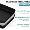 E-far 12.5 x 9.7 Inch Baking Pan, Nonstick Stainless Steel Rectangle Cake Pan for Baking Brownies Casseroles Lasagna, Stainless Steel Core & Nonstick Coating, Non-toxic & Oven Safe(1)