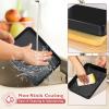 E-far 12.5 x 9.7 Inch Baking Pan, Nonstick Stainless Steel Rectangle Cake Pan for Baking Brownies Casseroles Lasagna, Stainless Steel Core & Nonstick Coating, Non-toxic & Oven Safe(2)