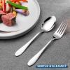 E-far 12-Piece Salad Forks, Stainless Steel 6.7 Inches Stainless Steel Fork Set for Home Kitchen Restaurant, Mirror Finish, Dishwasher Safe(Raindrop Handle)