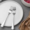 E-far 12-Piece Salad Forks, Stainless Steel 6.7 Inches Stainless Steel Fork Set for Home Kitchen Restaurant, Mirror Finish, Dishwasher Safe(Round Handle)