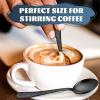 E-far 12-Piece Small Coffee Spoons, 6-Inch Stainless Steel Mini Espresso Spoons for Coffee/Sugar/Tea, Hammered Design & Rust Free, Dishwasher Safe(Black)