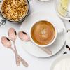 E-far 12-Piece Small Coffee Spoons, 6-Inch Stainless Steel Mini Espresso Spoons for Coffee/Sugar/Tea, Hammered Design & Rust Free, Dishwasher Safe(Copper)