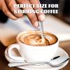 E-far 12-Piece Small Coffee Spoons, 6-Inch Stainless Steel Mini Espresso Spoons for Coffee/Sugar/Tea, Hammered Design & Rust Free, Dishwasher Safe(Silver)