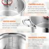 E-far 12-Quart Stock Pot, 18/10 Stainless Steel Stockpot with Lid for Cooking Simmering Soup Stew, Heavy Duty Cookware Works w/Induction, Non-toxic & Corrosion Resistant, Dishwasher Safe(12 Quarts)