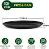 E-far 13.5 Inch Pizza Pan Set of 2, Nonstick Pizza Pie Pan Tray Platter, Metal Round Baking Sheet Cooking Pan for Oven, Durable & Stainless Steel Core(12-Inch)