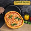 E-far 13.5 Inch Pizza Pan Set of 2, Nonstick Pizza Pie Pan Tray Platter, Metal Round Baking Sheet Cooking Pan for Oven, Durable & Stainless Steel Core(12-Inch)