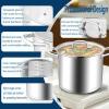 E-far 24-Quart Large Stock Pot, Stainless Steel Stockpot with Lid for Boiling Cooking Soup Stew Canning, Heavy Duty Tri-Ply Bottom Works w/Induction, Commercial Grade & Dishwasher Safe(10 Quarts)